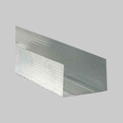 PROFILO GUIDA TIPO 'G' PER CARTONGESSO mm 75x35h - barra 3 mt - spess. 6/10. Prezzo per Metro lineare.