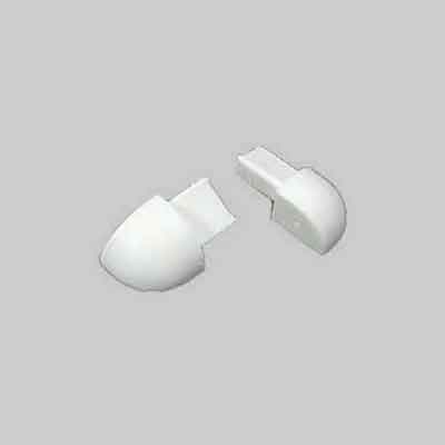 CAPSULE PER PROFILO 'JOLLY' H mm 10 - Bianco. Prezzo per Pezzo.