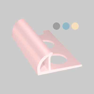 PROFILO 'JOLLY' PER RIVESTIMENTI COLORATO H mm 8 - Rosa - barra mt 2,50. Prezzo per Metro lineare.