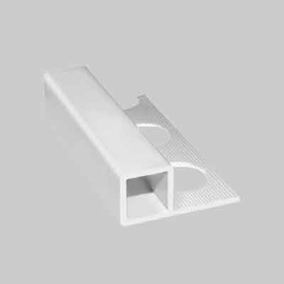 PROFILO 'JOLLY' QUADRO PER RIVESTIMENTI H mm 10 - Bianco - barra mt 2,60. Prezzo per Metro lineare.