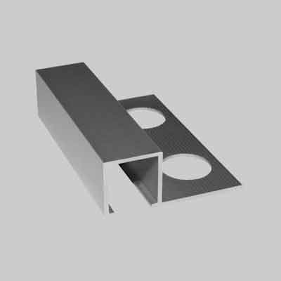 PROFILO 'JOLLY' QUADRO PER RIVESTIMENTI INOX H mm 10 - Lucido - barra mt 2,5. Prezzo per Metro lineare.