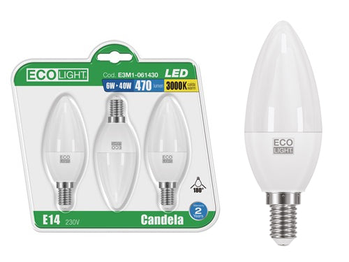 Lampadine Led Oliva Ecolight Conf. 3 pz. Prezzo per Confezione.