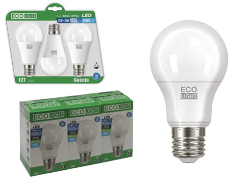 Lampadine Led Goccia Ecolight Conf. 3 pz. Prezzo per Confezione.