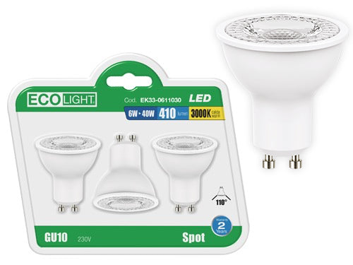 Lampadine Led Spot Ecolight 4040 Conf. 3 Pz. Prezzo per Confezione.