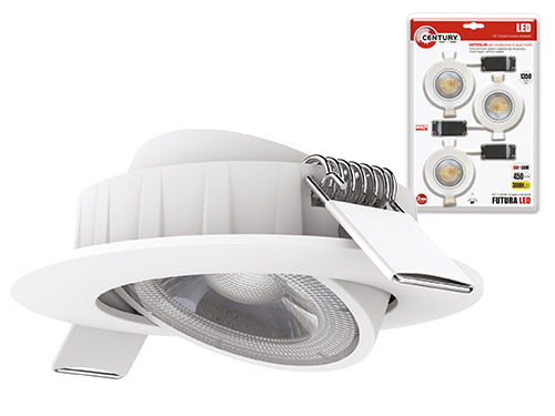 Faretti completi Led Futura ADV 6 Watt 3 pezzi. Prezzo per Confezione.