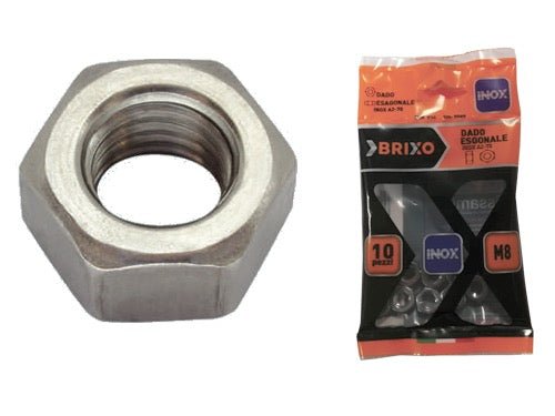 Dadi esagonali inox Brixo. Prezzo per Confezione.