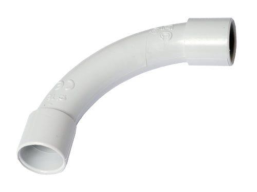 Curve 90Â° PVC per tubi rigidi passacavi. Prezzo per Pezzo.