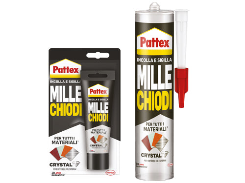 Adesivi Pattex Millechiodi Crystal. Prezzo per Pezzo.