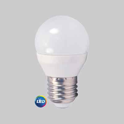 LAMPADA A LED MOD.'SFERA' E27  6W - 470Lm - 6000K. Prezzo per Pezzo.