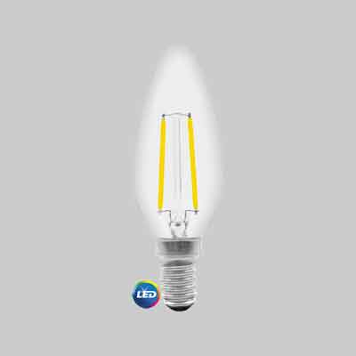 LAMPADA LED A FILAMENTO MOD.'OLIVA'  4W - E14 - 400Lm - 2700K. Prezzo per Pezzo.