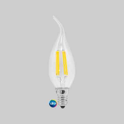 LAMPADA LED A FILAMENTO MOD.'COLPO DI VENTO'  4W - E14 - 400Lm - 2700K. Prezzo per Pezzo.