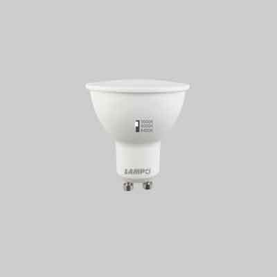 LAMPADA A LED TRICOLOR GU10 8 W - 650Lm. Prezzo per Pezzo.