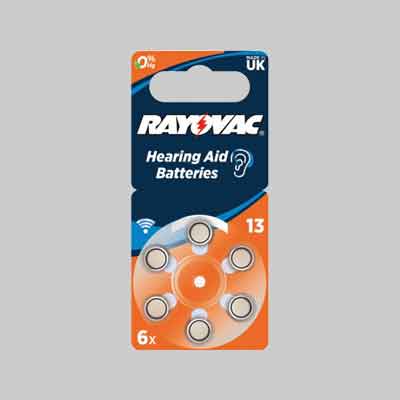 PILA PER ACUSTICA 'RAYOVAC 13'  blister 6 pezzi. Prezzo per Pezzo.