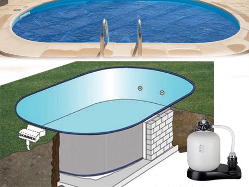 Piscine interrate ovali GRE Madagascar KP EOV 8059. Prezzo per Pezzo.