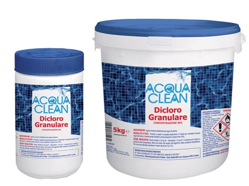 Cloro Dicloro granulare Acqua Clean per piscine. Prezzo per Pezzo.