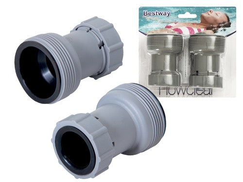 Adattatori pompe filtro sabbia per piscine BestWay 58236. Prezzo per Coppia.