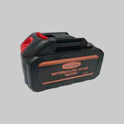 BATTERIA DI RICAMBIO PER MOTOSEGA DA POTA A BATTERIA 'DEXTER' IDEAL STAR 21V - 4.0Ah. Prezzo per Pezzo.