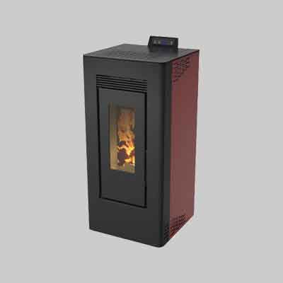 STUFA A PELLET CANALIZZATA 'CLEVER' Kw 11,61 - Bordeaux. Prezzo per Pezzo.