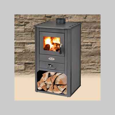 STUFA A LEGNA 'OGANJ' 8-9 Kw - Colore silver. Prezzo per Pezzo.